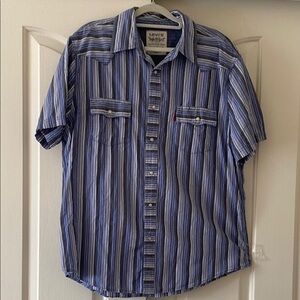 Levi's Vintage Blue Striped Men's Shirt